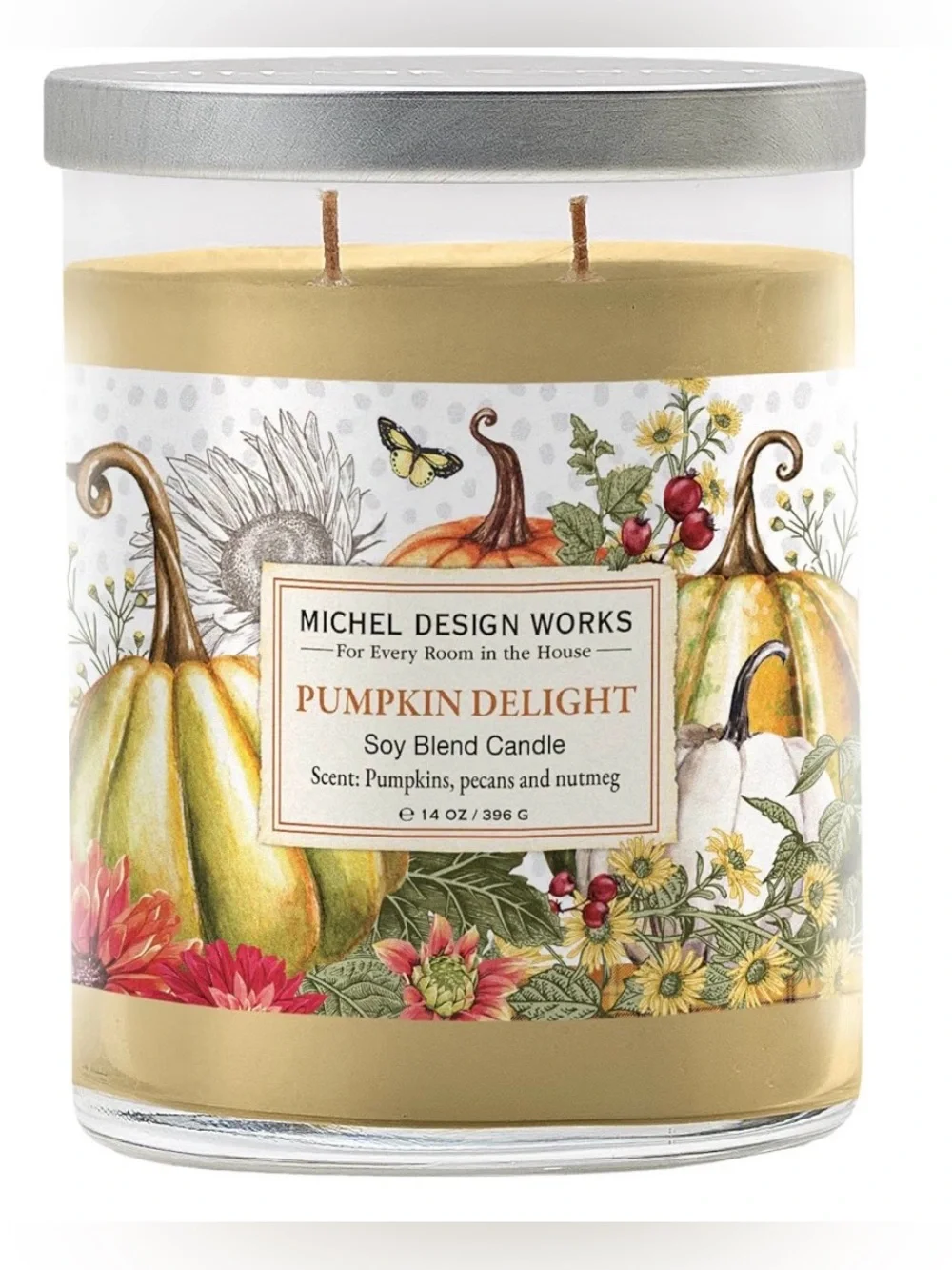 Michel Design Works Pumpkin Delight Soy Blend Candle~pumpkins, pecan, nutmeg/New